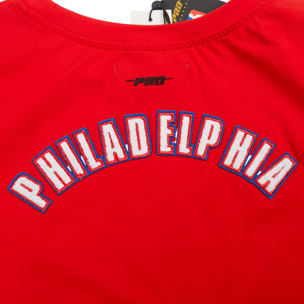 Pro Standard Women's Philadelphia 76ers Red Classic Boxy Cropped T-Shirt product image