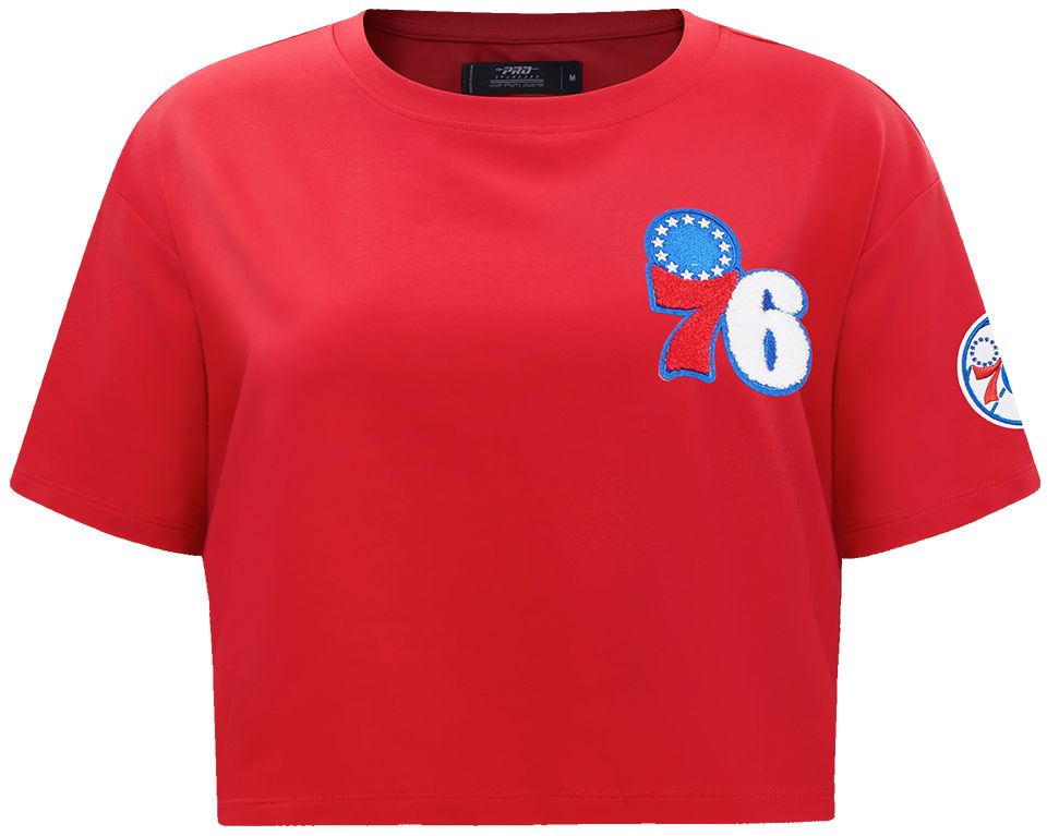 Pro Standard Women's Philadelphia 76ers Red Classic Boxy Cropped T-Shirt product image