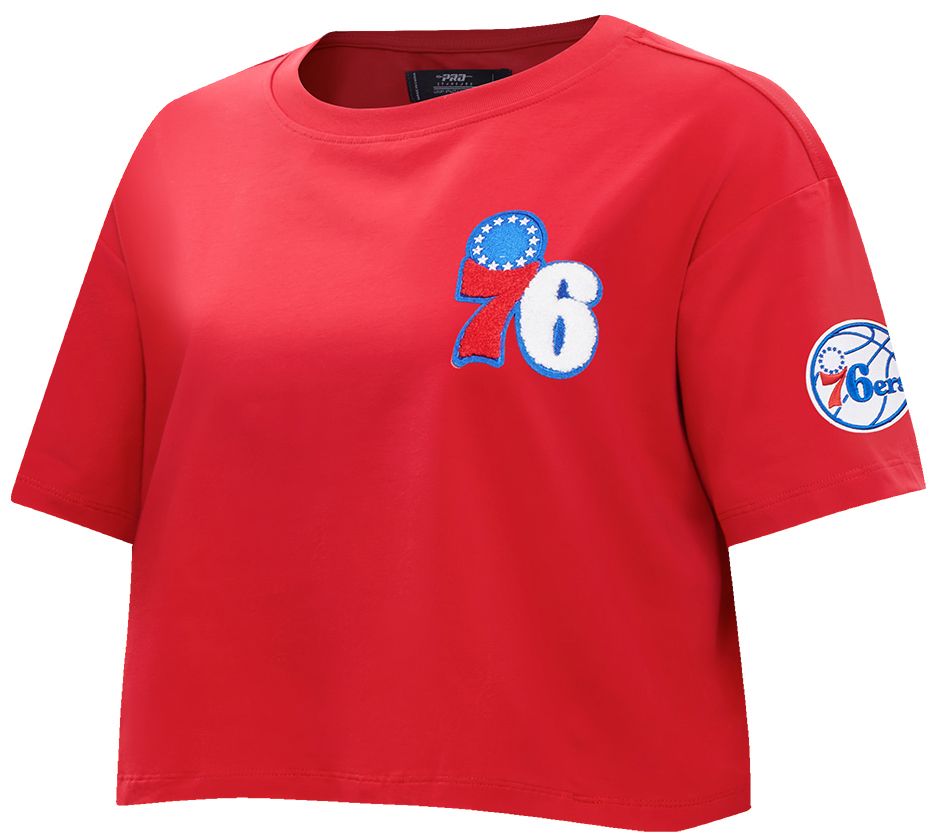 Pro Standard Women's Philadelphia 76ers Red Classic Boxy Cropped T-Shirt product image