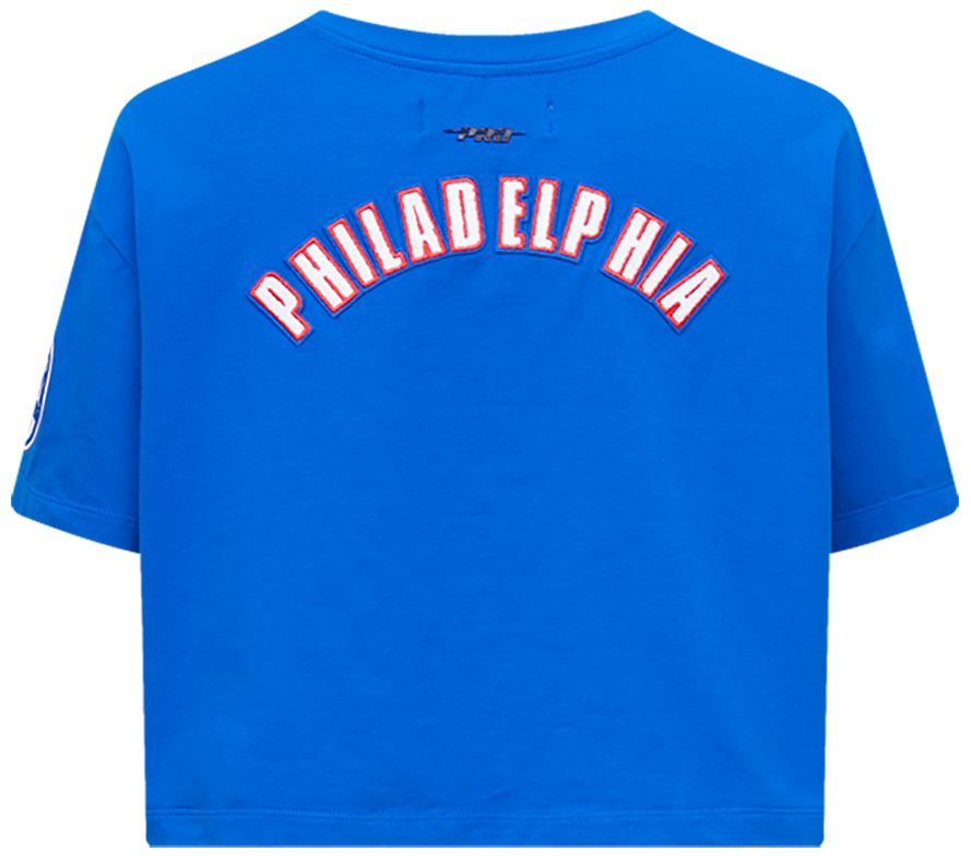 Pro Standard Women's Philadelphia 76ers Blue Classic Boxy Cropped T-Shirt product image