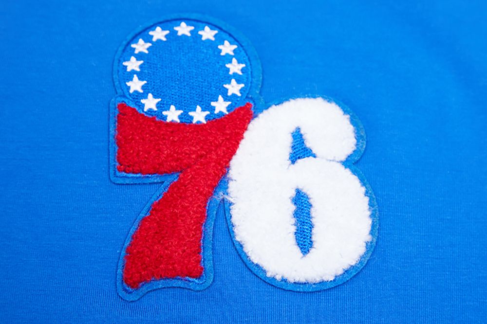 Pro Standard Women's Philadelphia 76ers Blue Classic Boxy Cropped T-Shirt product image