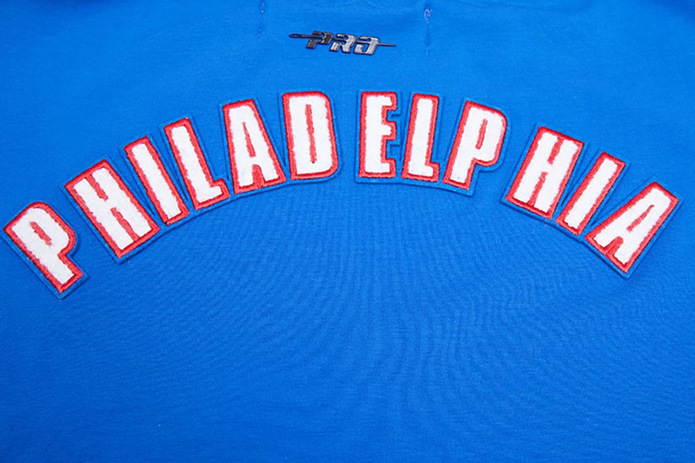 Pro Standard Women's Philadelphia 76ers Blue Classic Boxy Cropped T-Shirt product image