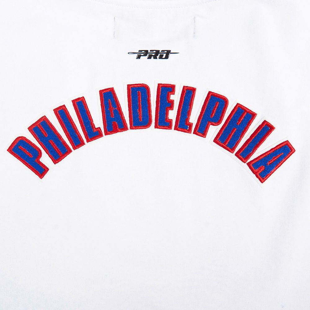 Pro Standard Women's Philadelphia 76ers White Classic Boxy Cropped T-Shirt product image