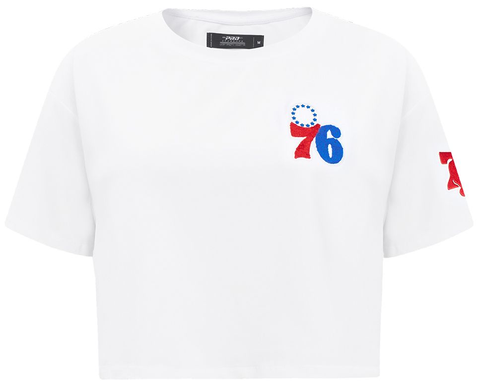 Pro Standard Women's Philadelphia 76ers White Classic Boxy Cropped T-Shirt product image