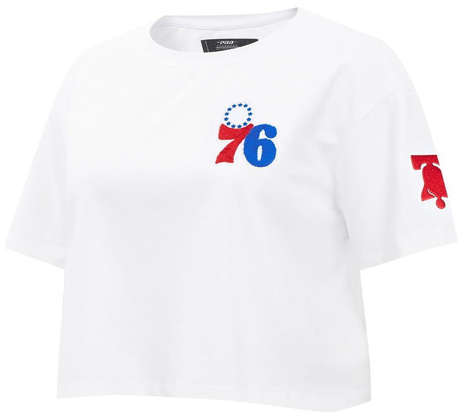 Pro Standard Women's Philadelphia 76ers White Classic Boxy Cropped T-Shirt product image