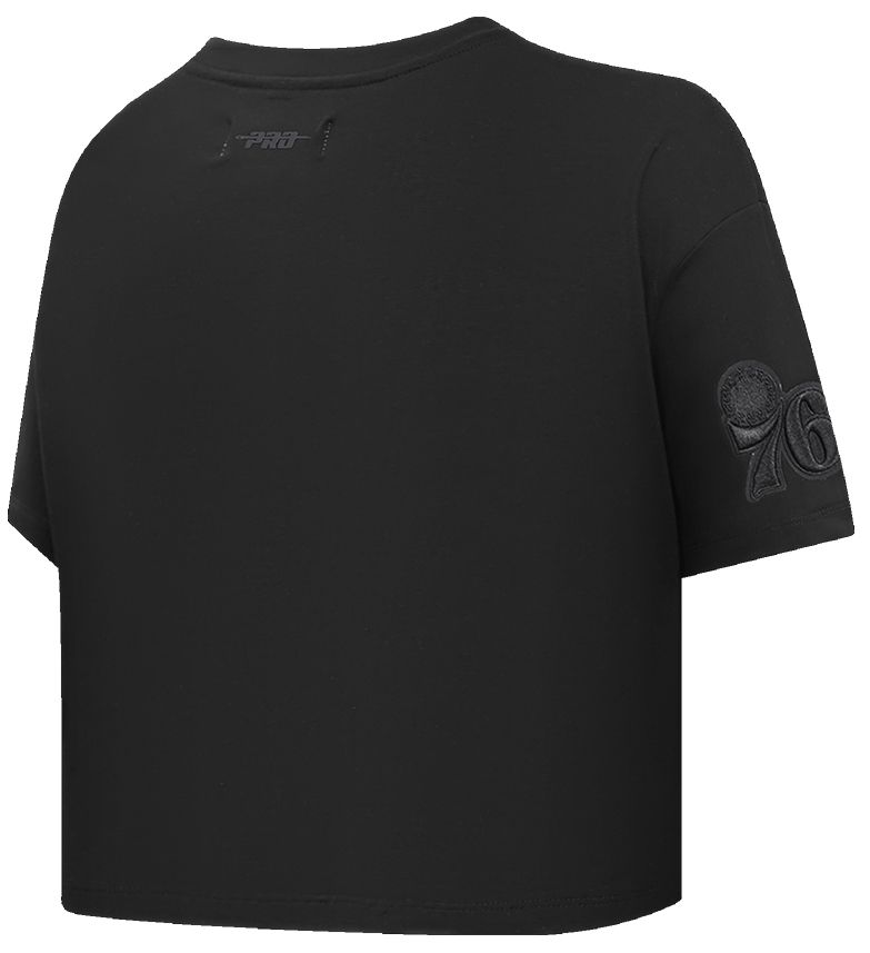 Pro Standard Women's Philadelphia 76ers Black Neutral Boxy Cropped T-Shirt product image
