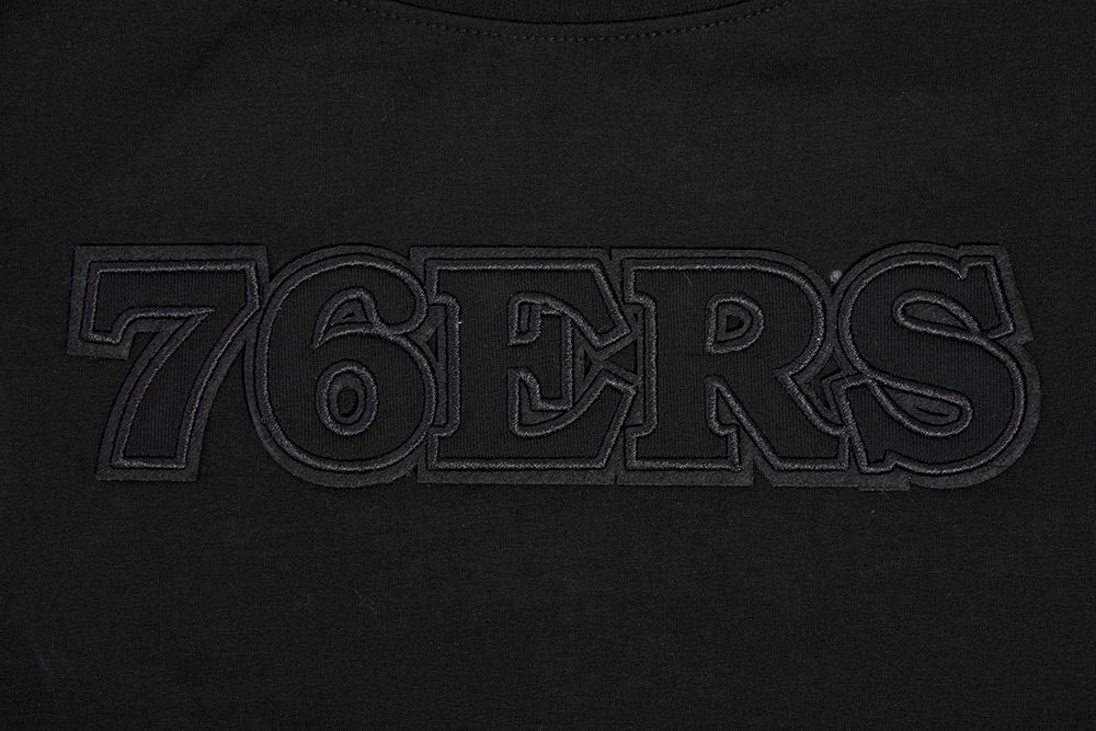 Pro Standard Women's Philadelphia 76ers Black Neutral Boxy Cropped T-Shirt product image