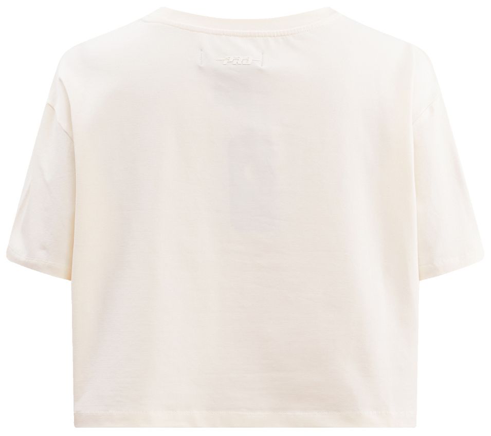 Pro Standard Women's Philadelphia 76ers Off-White Neutral Boxy Cropped T-Shirt product image
