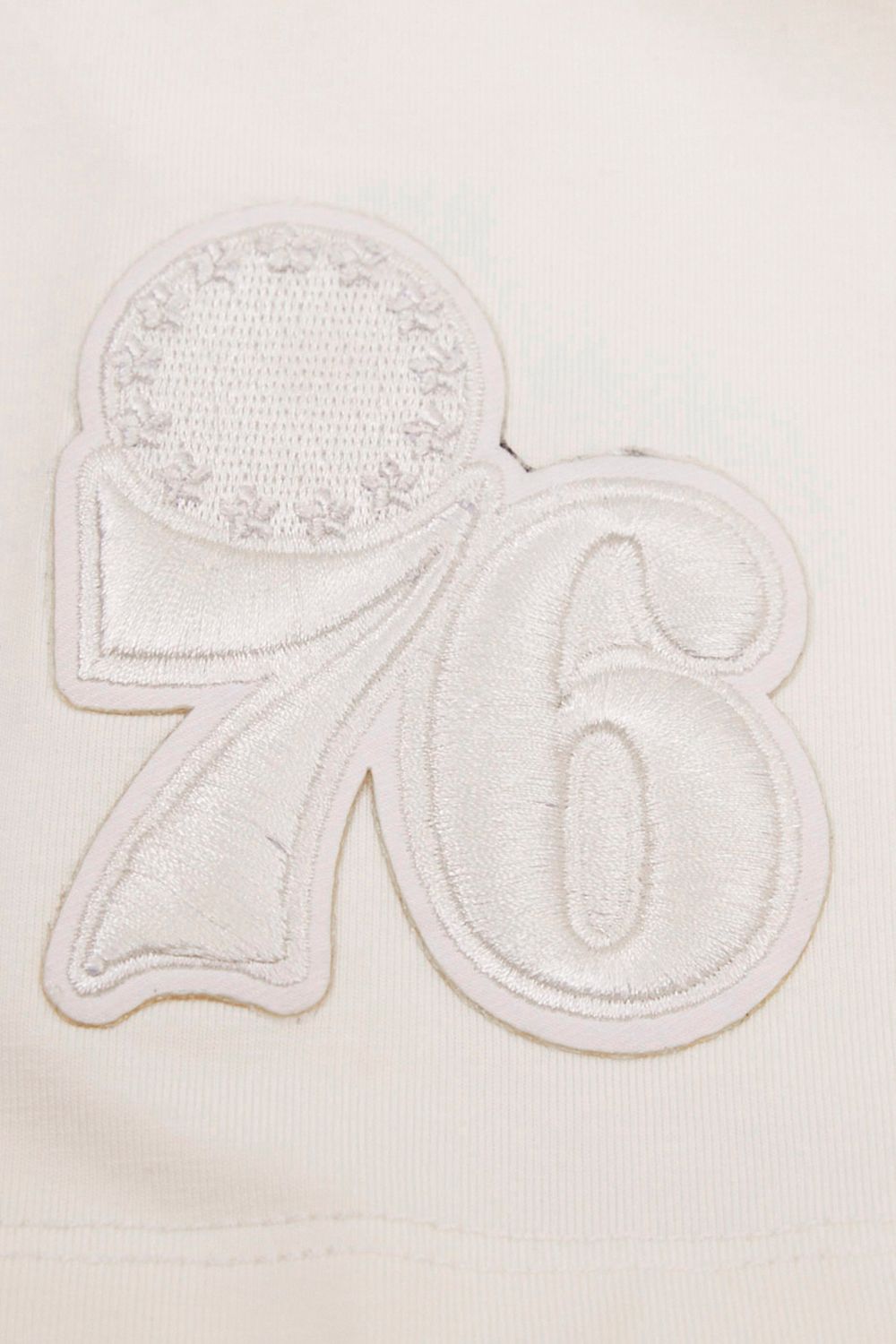 Pro Standard Women's Philadelphia 76ers Off-White Neutral Boxy Cropped T-Shirt product image