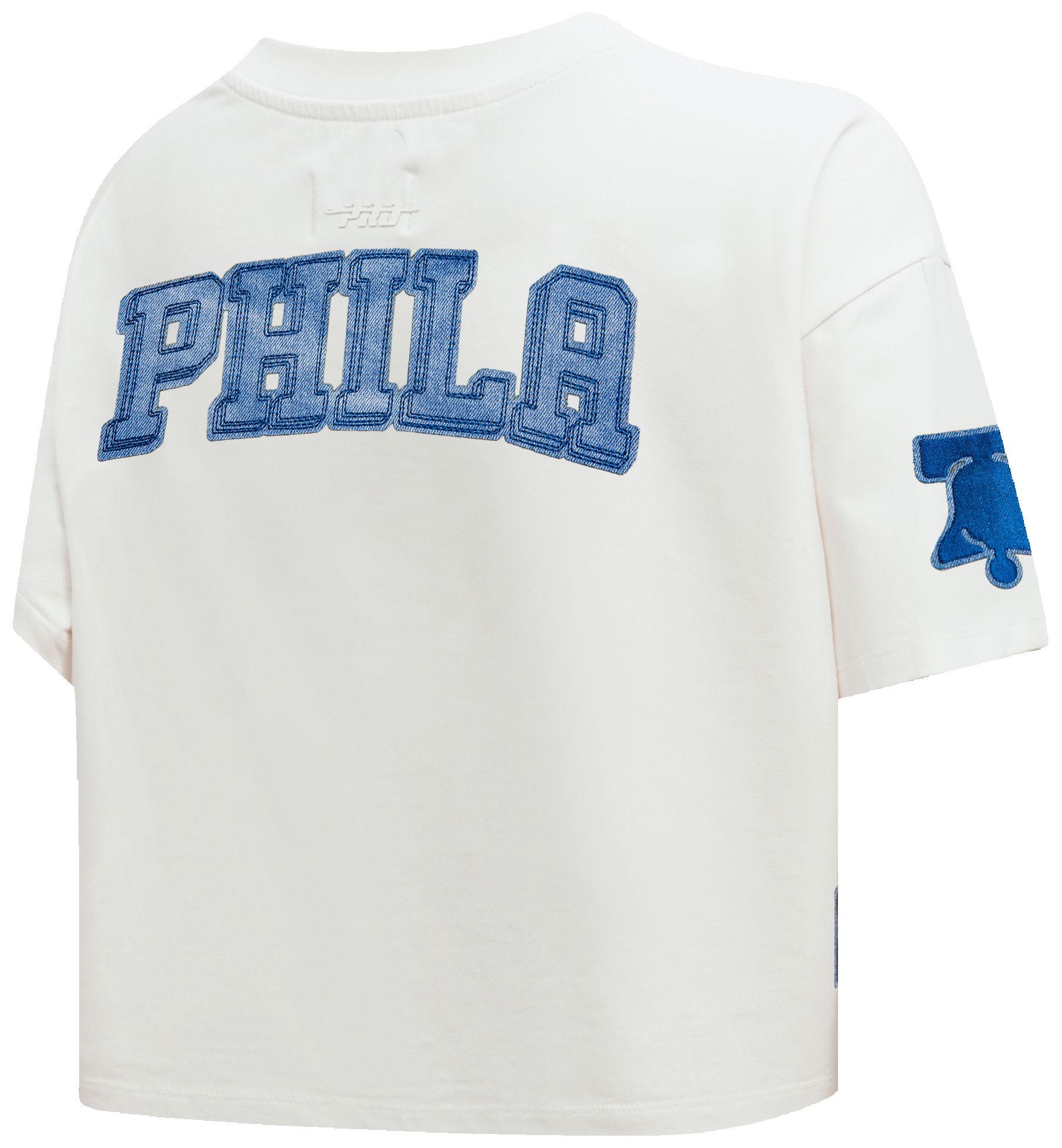 Pro Standard Women's Philadelphia 76ers Linen Varsity Blues Boxy Cropped T-Shirt product image