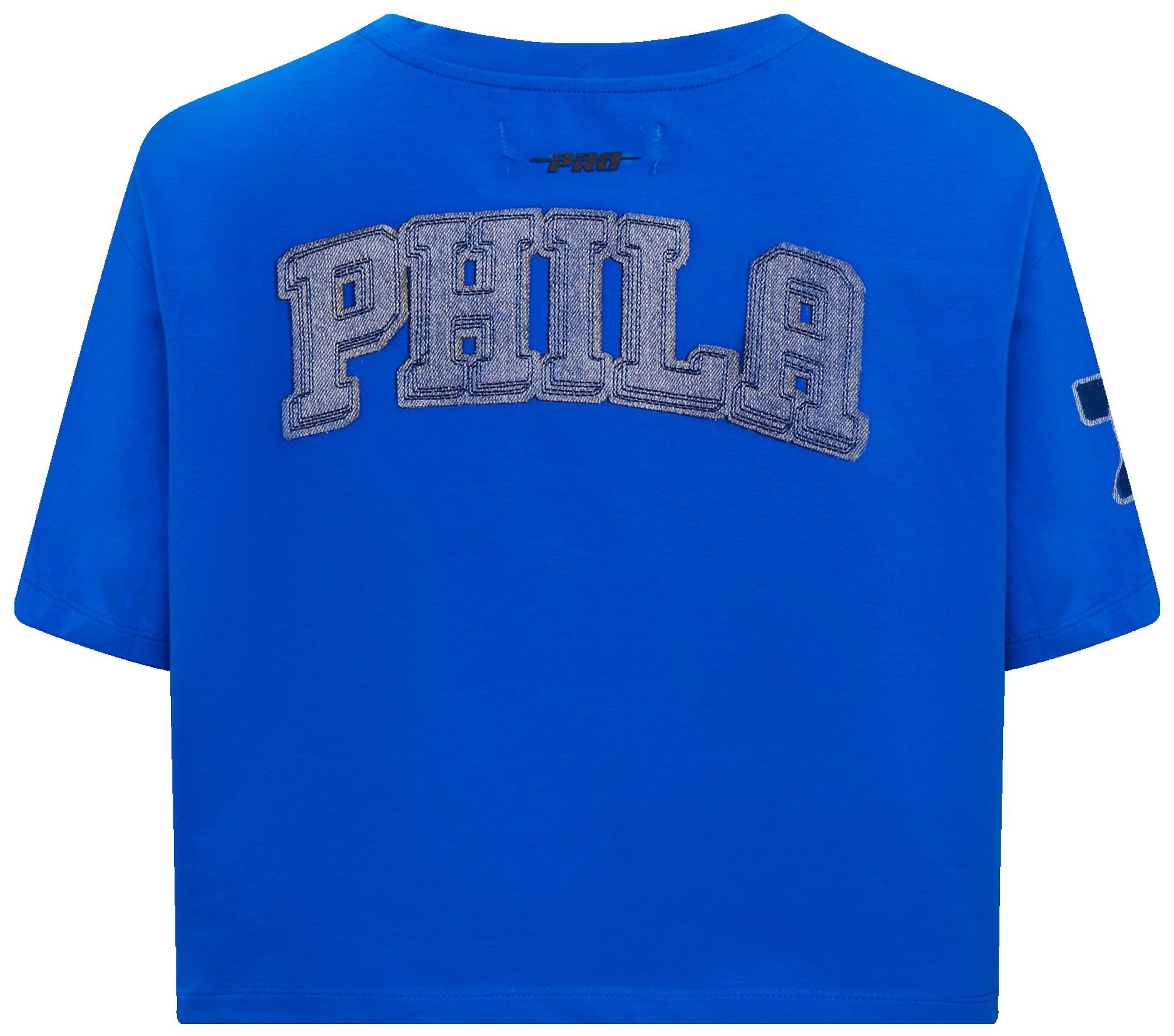Pro Standard Women's Philadelphia 76ers Blue Varsity Blues Boxy Cropped T-Shirt product image