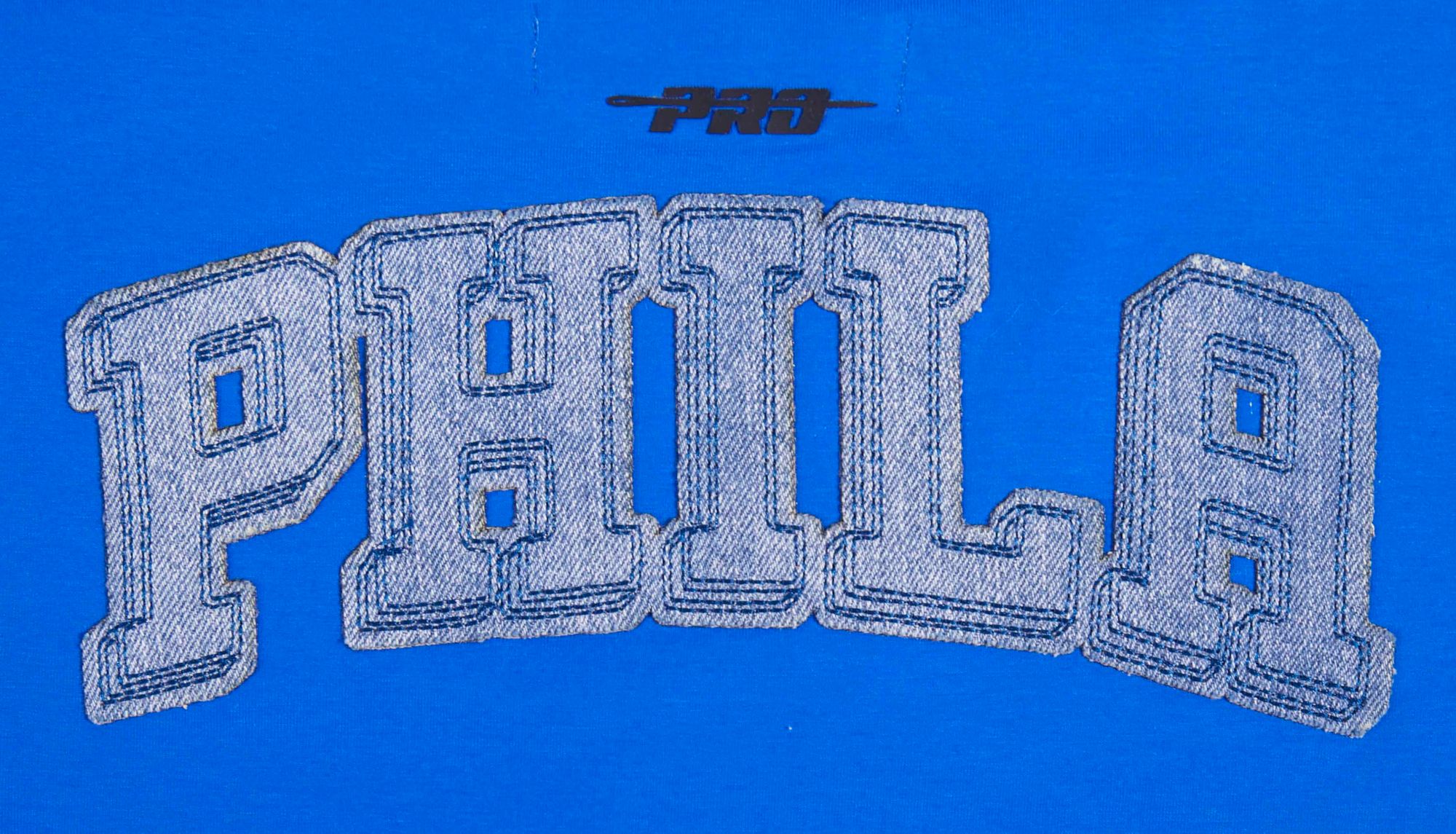 Pro Standard Women's Philadelphia 76ers Blue Varsity Blues Boxy Cropped T-Shirt product image