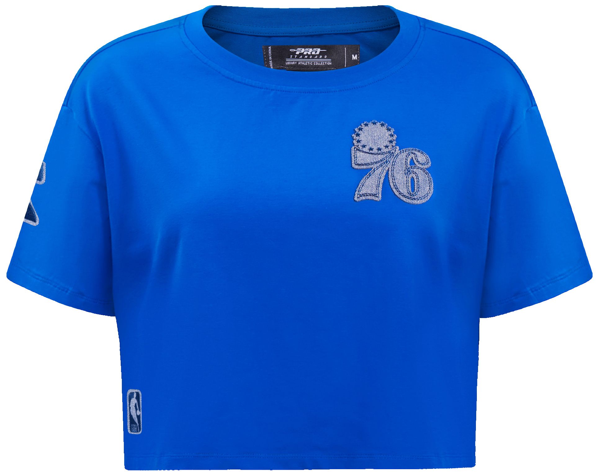 Pro Standard Women's Philadelphia 76ers Blue Varsity Blues Boxy Cropped T-Shirt product image