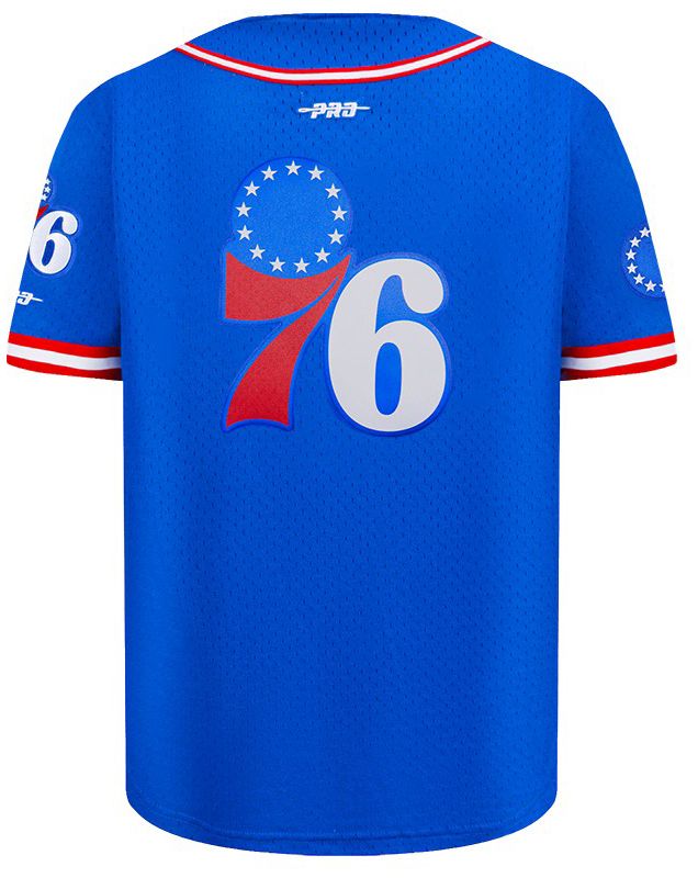 Pro Standard Youth Philadelphia 76ers Blue Mesh Button Down product image