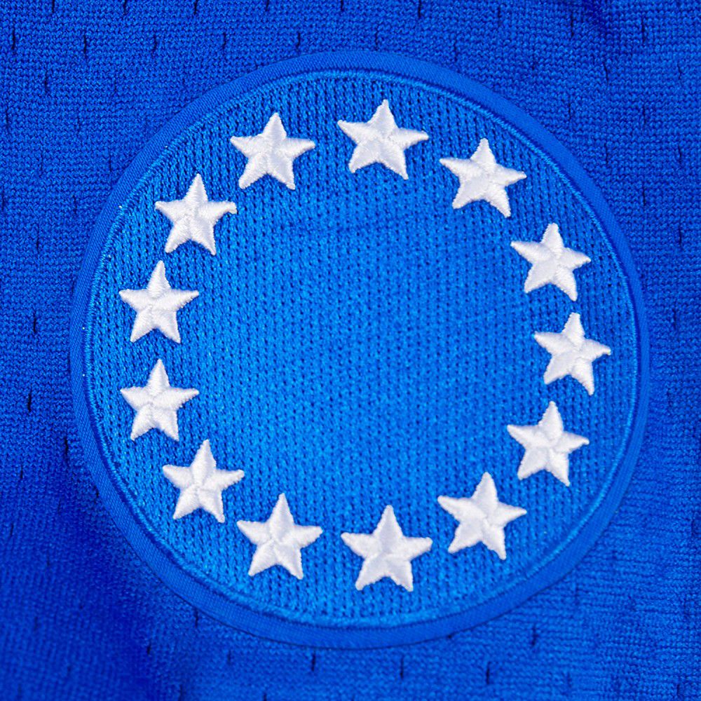 Pro Standard Youth Philadelphia 76ers Blue Mesh Button Down product image
