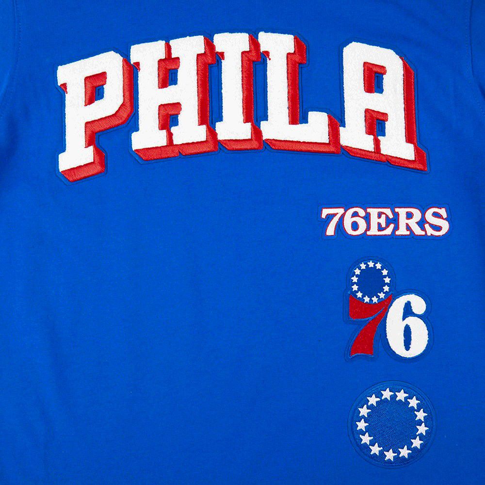 Pro Standard Youth Philadelphia 76ers Blue Retro Classic Taping T-Shirt product image