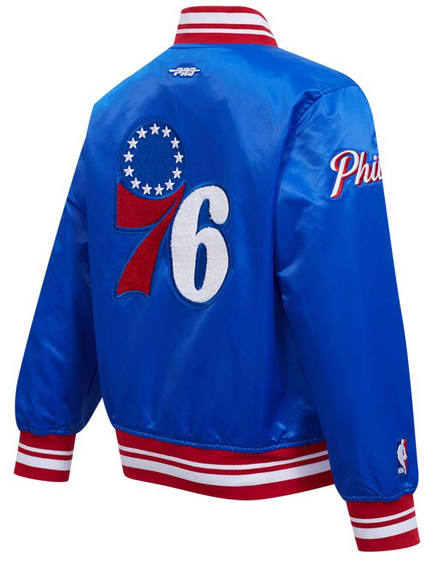 Pro Standard Youth Philadelphia 76ers Blue Ribbed Satin Jacket product image