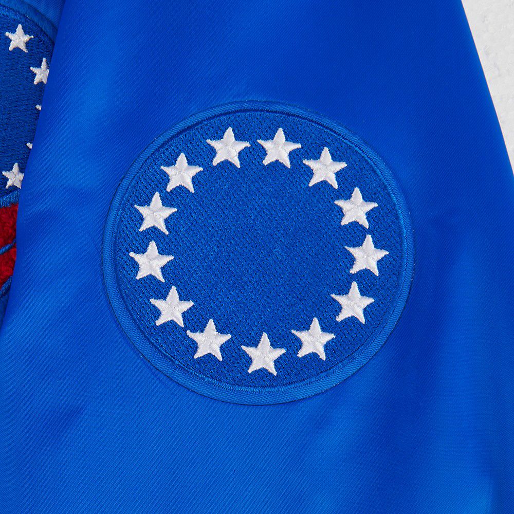 Pro Standard Youth Philadelphia 76ers Blue Ribbed Satin Jacket product image