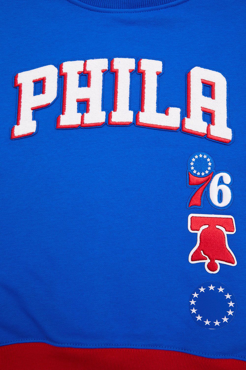 Pro Standard Women's Philadelphia 76ers Ribbed Crewneck Sweatshirt product image