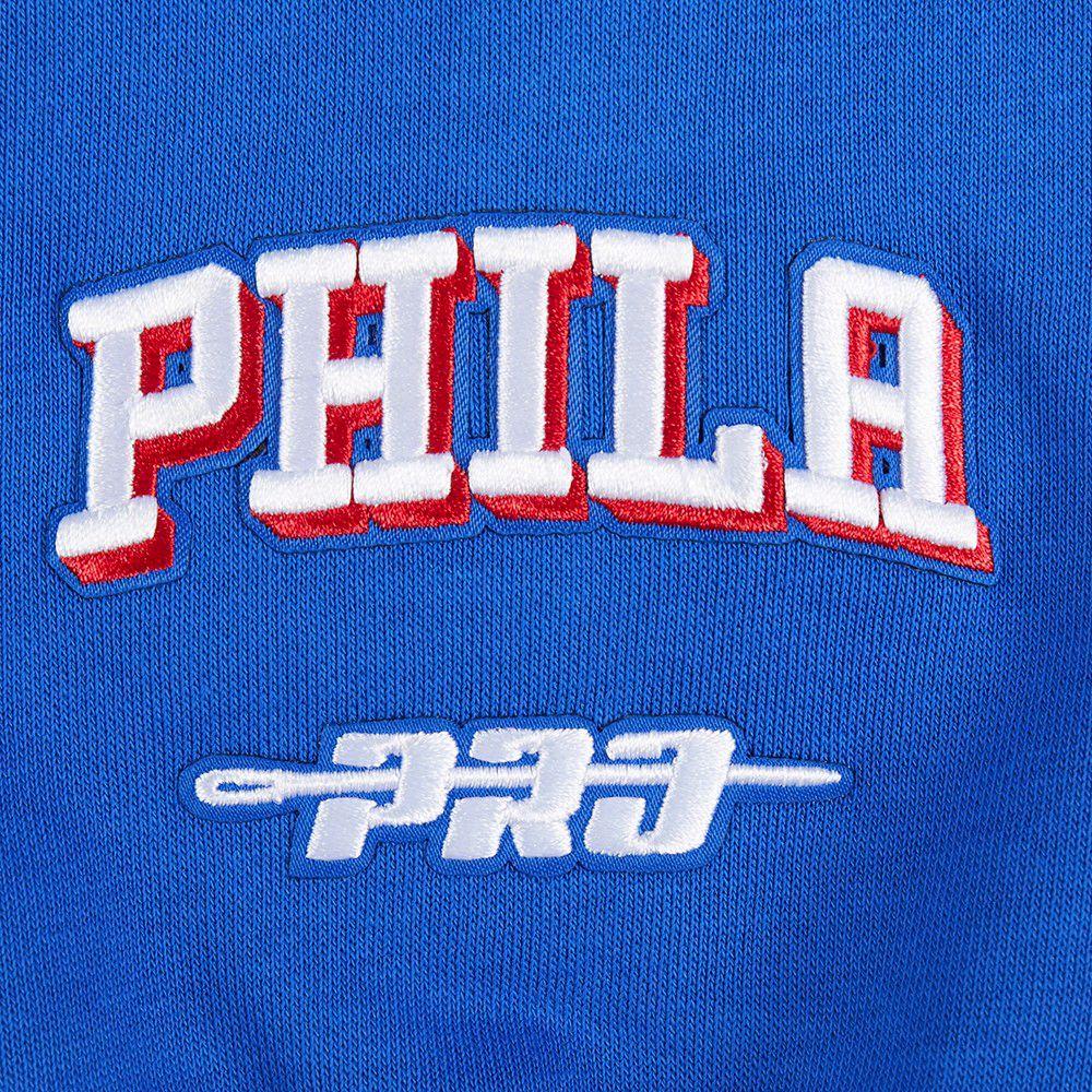 Pro Standard Women's Philadelphia 76ers Blue Wingspan Fleece Crewneck Sweatshirt product image