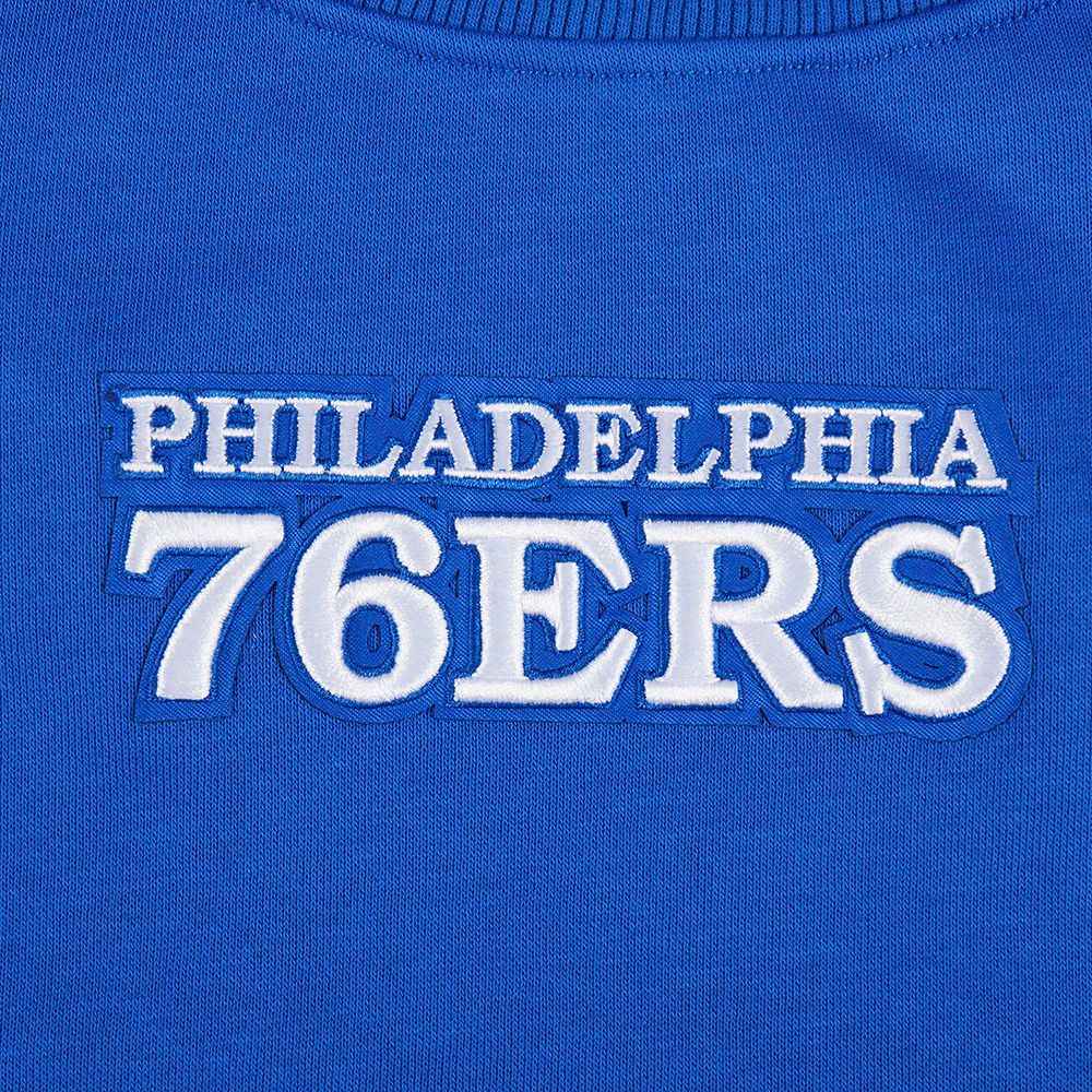 Pro Standard Women's Philadelphia 76ers Blue Wingspan Fleece Crewneck Sweatshirt product image