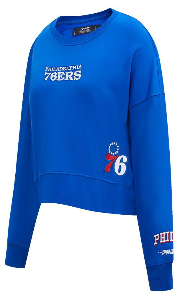 Pro Standard Women's Philadelphia 76ers Blue Wingspan Fleece Crewneck Sweatshirt product image