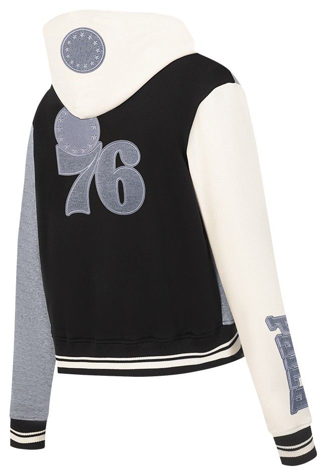 Pro Standard Women's Philadelphia 76ers Black Reverse French Terry Pullover Hoodie product image