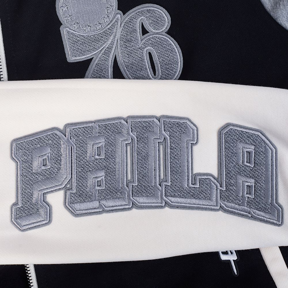 Pro Standard Women's Philadelphia 76ers Black Reverse French Terry Pullover Hoodie product image