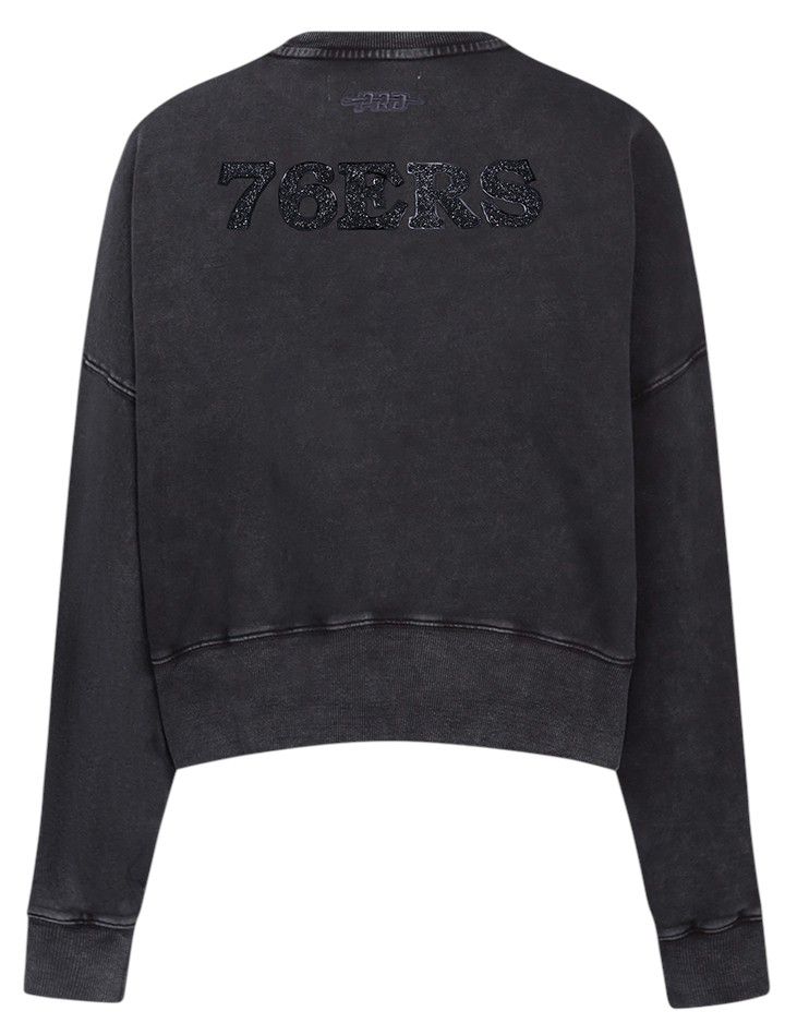 Pro Standard Women's Dallas Cowboys Black Crystalline Crew Pullover Sweatshirt product image