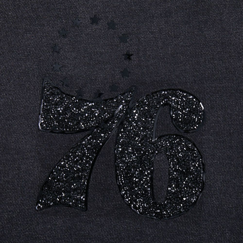 Pro Standard Women's Dallas Cowboys Black Crystalline Crew Pullover Sweatshirt product image