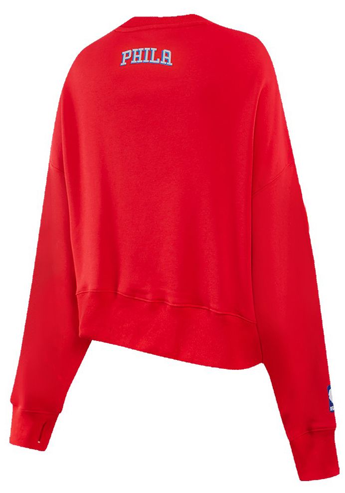 Pro Standard Women's Philadelphia 76ers Red Classic Fleece Crewneck Sweatshirt product image
