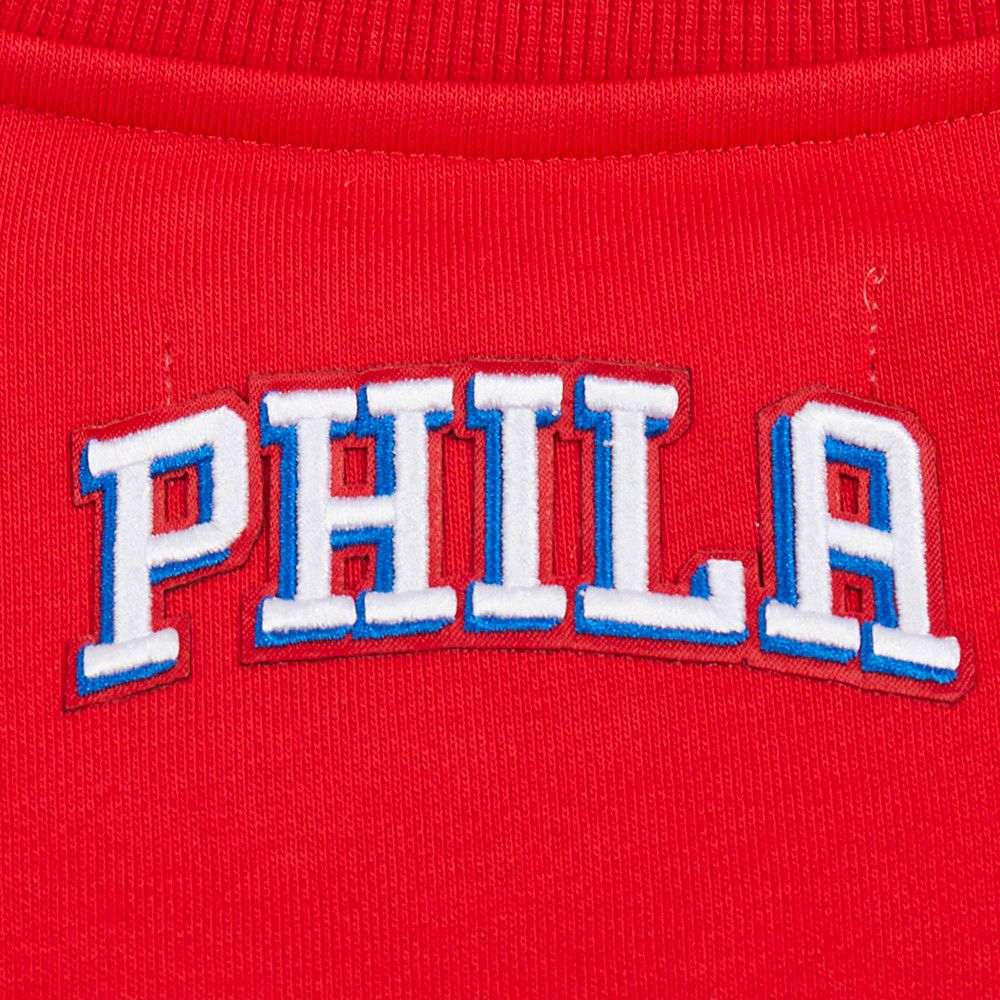 Pro Standard Women's Philadelphia 76ers Red Classic Fleece Crewneck Sweatshirt product image