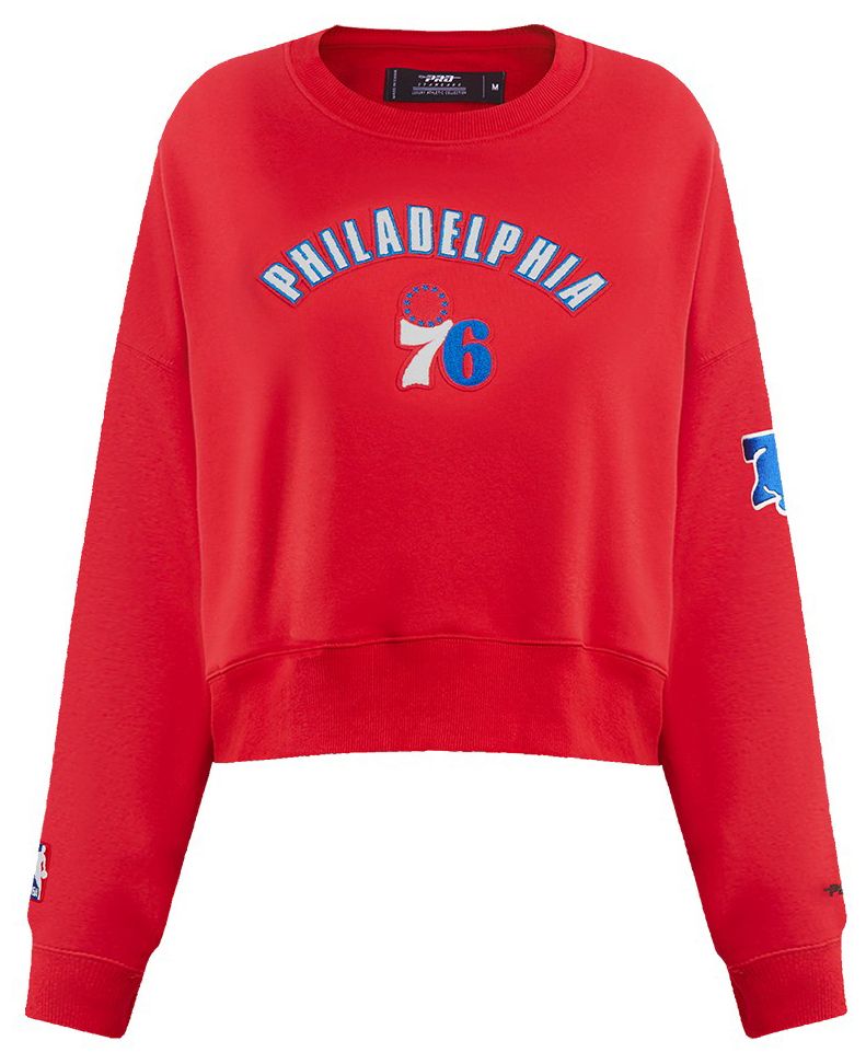 Pro Standard Women's Philadelphia 76ers Red Classic Fleece Crewneck Sweatshirt product image