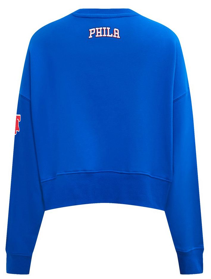 Pro Standard Women's Philadelphia 76ers Blue Classic Fleece Crewneck Sweatshirt product image