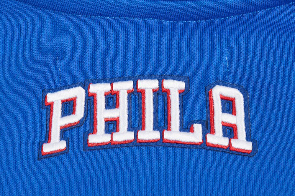 Pro Standard Women's Philadelphia 76ers Blue Classic Fleece Crewneck Sweatshirt product image