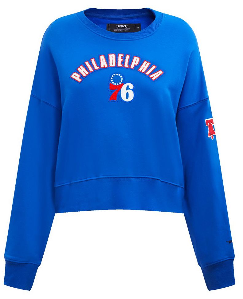 Pro Standard Women's Philadelphia 76ers Blue Classic Fleece Crewneck Sweatshirt product image