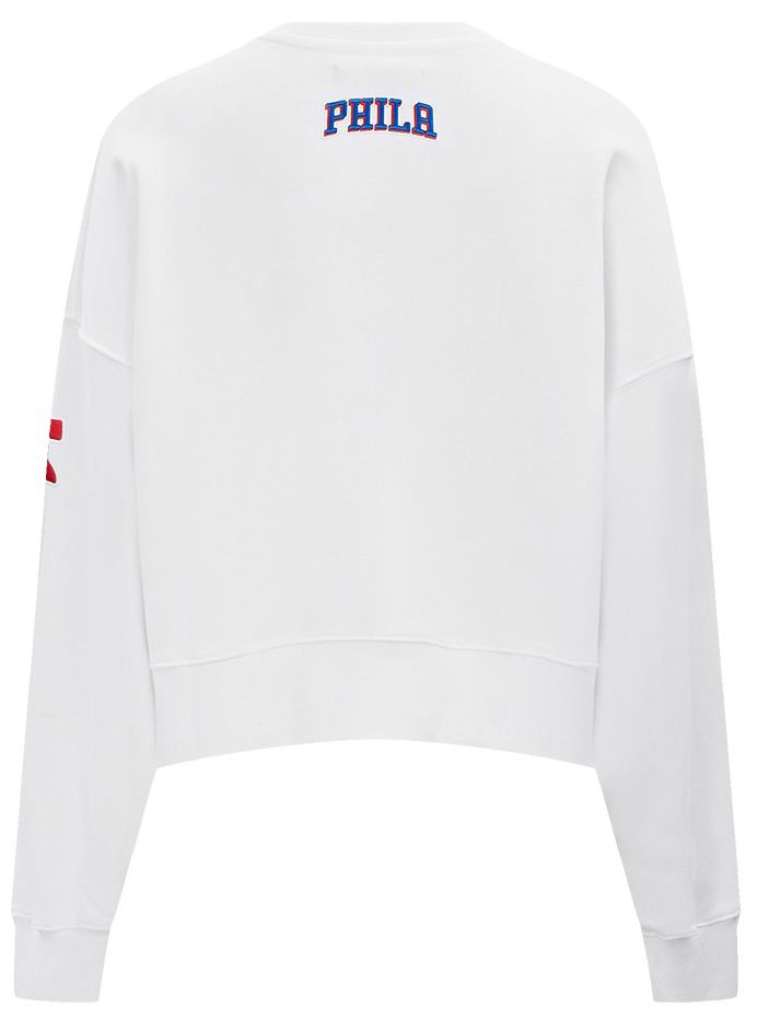 Pro Standard Women's Philadelphia 76ers White Classic Fleece Crewneck Sweatshirt product image