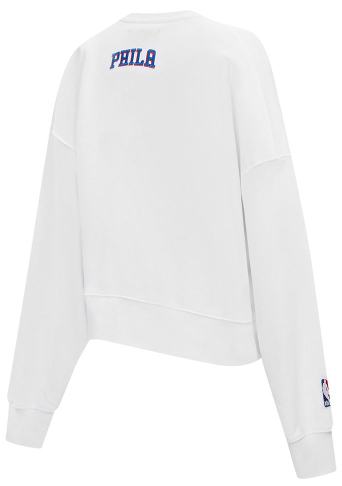Pro Standard Women's Philadelphia 76ers White Classic Fleece Crewneck Sweatshirt product image