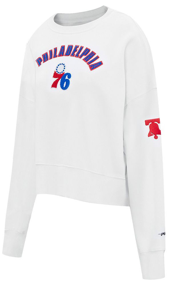 Pro Standard Women's Philadelphia 76ers White Classic Fleece Crewneck Sweatshirt product image