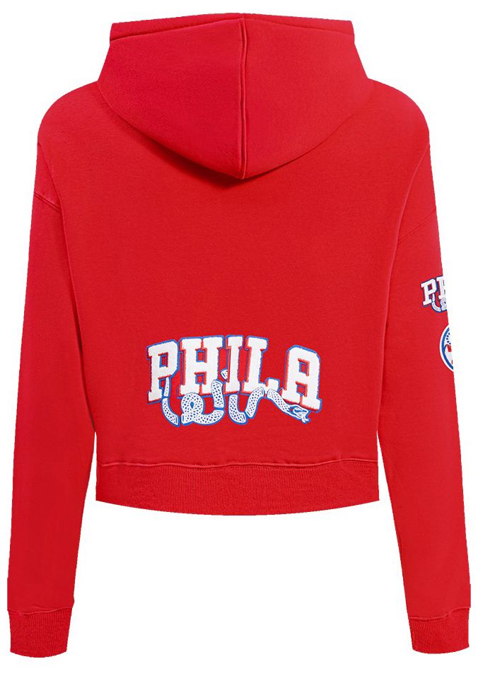 Pro Standard Women's Philadelphia 76ers Red Classic Cropped Fleece Pullover Hoodie product image