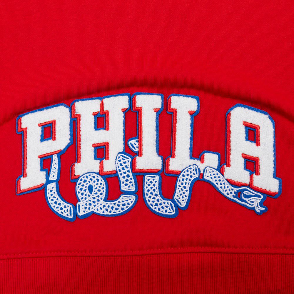 Pro Standard Women's Philadelphia 76ers Red Classic Cropped Fleece Pullover Hoodie product image