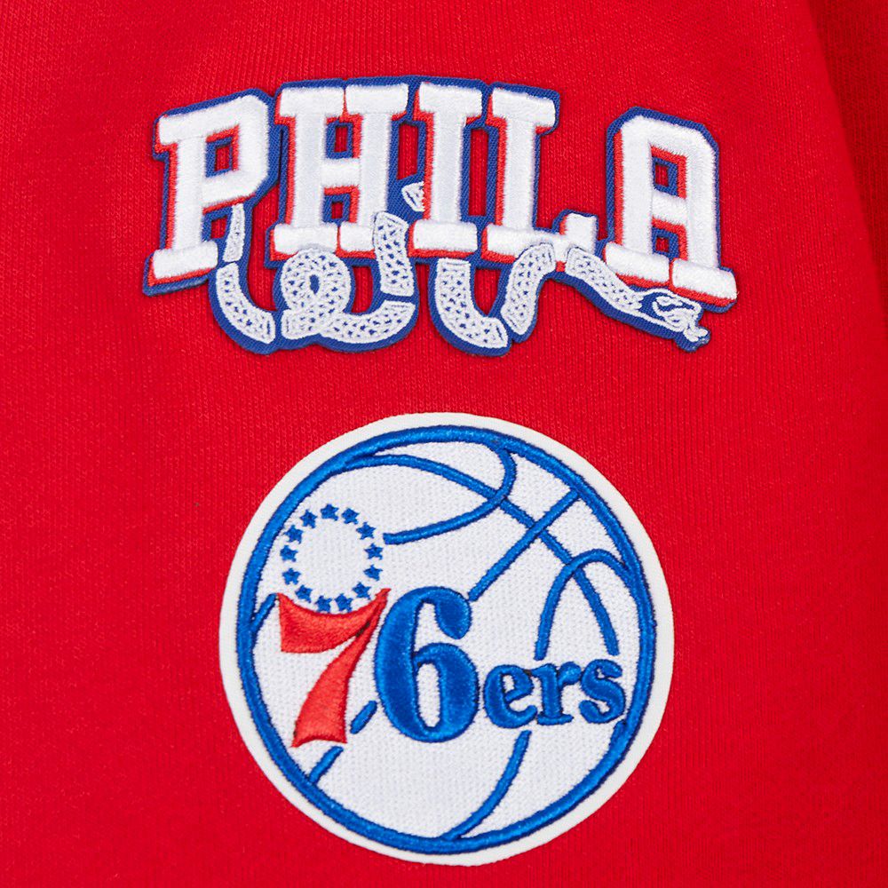 Pro Standard Women's Philadelphia 76ers Red Classic Cropped Fleece Pullover Hoodie product image