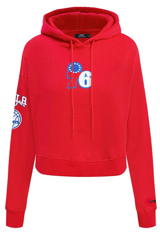 Pro Standard Women's Philadelphia 76ers Red Classic Cropped Fleece Pullover Hoodie product image