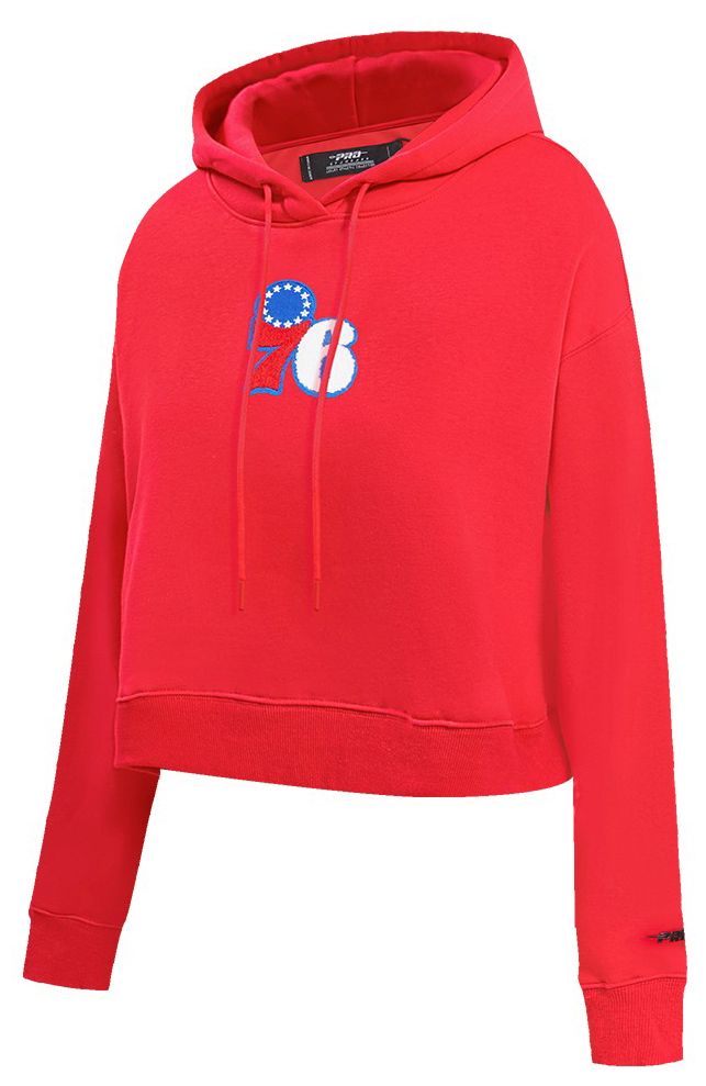 Pro Standard Women's Philadelphia 76ers Red Classic Cropped Fleece Pullover Hoodie product image
