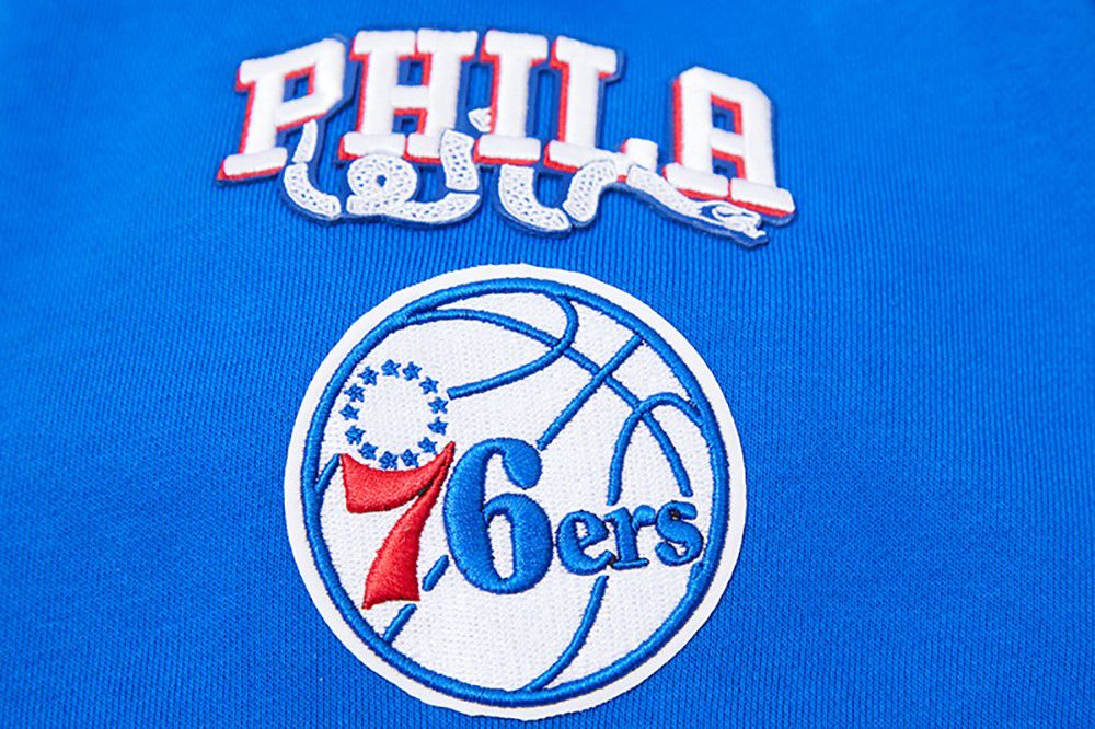 Pro Standard Women's Philadelphia 76ers Blue Classic Cropped Fleece Pullover Hoodie product image