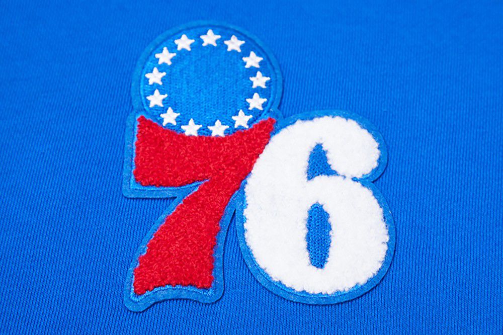 Pro Standard Women's Philadelphia 76ers Blue Classic Cropped Fleece Pullover Hoodie product image