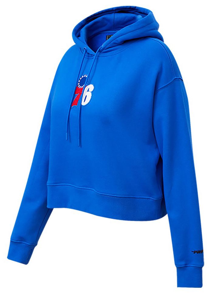 Pro Standard Women's Philadelphia 76ers Blue Classic Cropped Fleece Pullover Hoodie product image