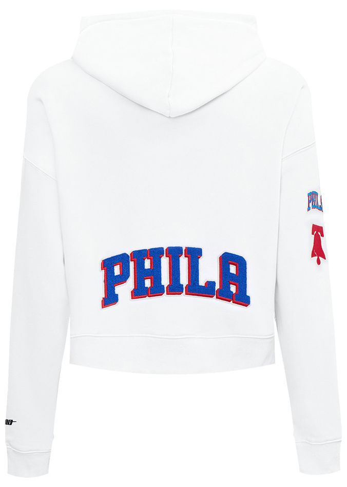 Pro Standard Women's Philadelphia 76ers White Classic Cropped Fleece Pullover Hoodie product image