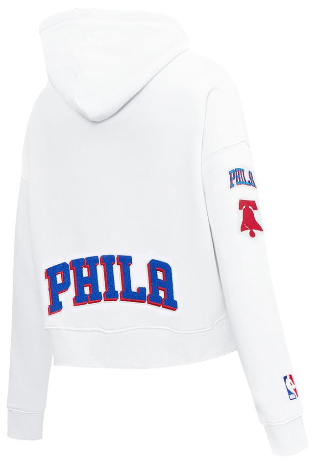 Pro Standard Women's Philadelphia 76ers White Classic Cropped Fleece Pullover Hoodie product image