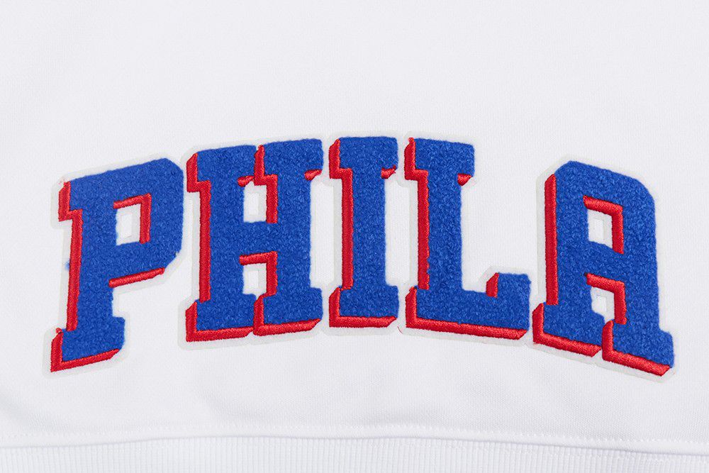 Pro Standard Women's Philadelphia 76ers White Classic Cropped Fleece Pullover Hoodie product image